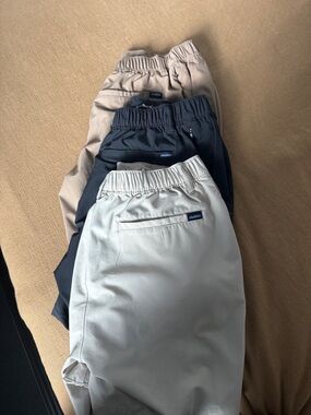 Chubbies 5 inch Shorts - Black, khaki, and cream